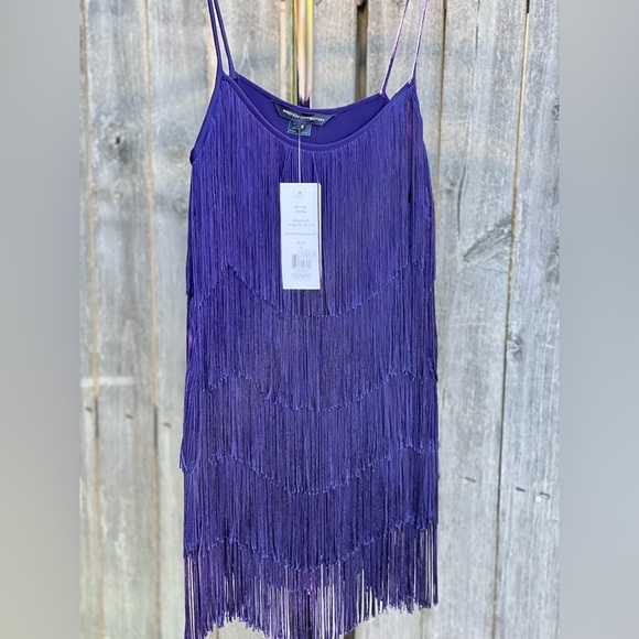 French Connection Purple Sleeveless Funky Top - Picture 4 of 4